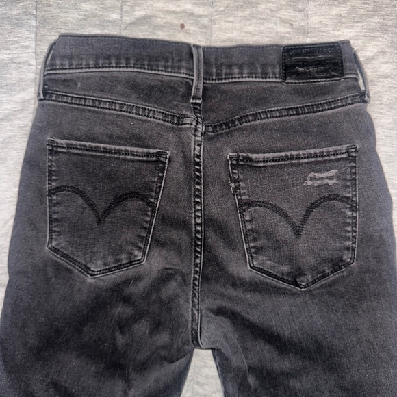 Levi’s Black Ripped Skinny Jeans, Size 25 - Picture 3 of 3
